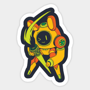 Bunny Bot - Neon Citrus Sticker